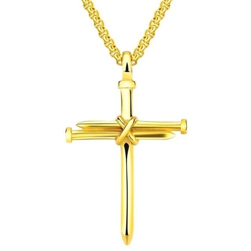 Collana con catena croce - collana,