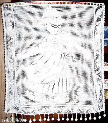 Rideau crochet fait main - rideau,