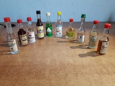 Lotto 10 Mignon liquori alcolici vintage da collezione miniature,, mini bottles
