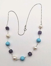 Collana argento 925 - in, pietre