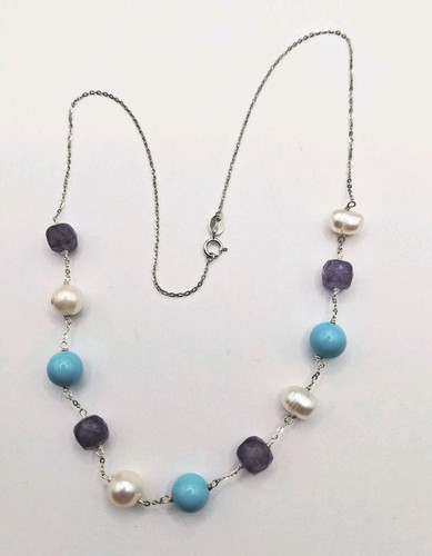 Collana argento 925 pietre - in,