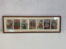 Quadro vintage 7 stampe fiori