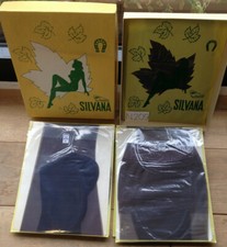 Lotto 8 Calze da reggicalze SILVANA Ortalion CAROCA nero seamless vintage N.209