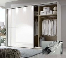 Kit Sistema Scorrevole per Armadi con Porte Appese Per 2, 3,4 Ante Chiusura Soft