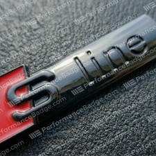 2x S-Line Logo Nero per Audi