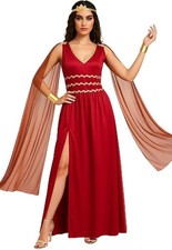 Costume Dea Greca Donna Rosso