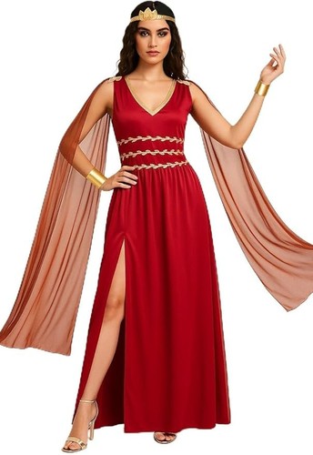 Costume dea greca donna rosso - costume,