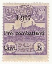 1917 San Marino - 50 c. su 2