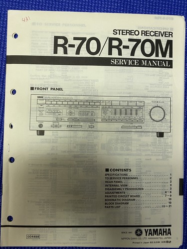 Yamaha 70m r70 r70m - yamaha,