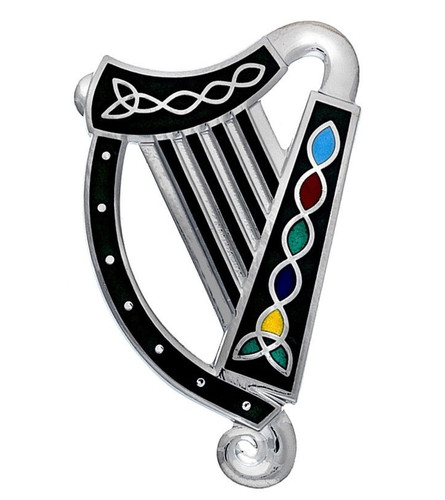 Spilla arpa irlandese terre - spilla,