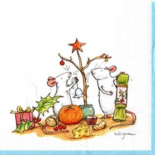 Serviettes en papier souris de