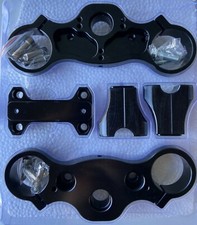 Piastre forcelle CNC 45/48 col. nero pitbike minigp ovhale motard cross 