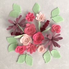 Kit fiori di feltro rosa