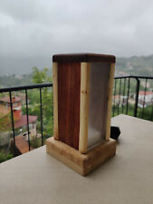 Lampada abat-jour legno led plexiglass 4,5v