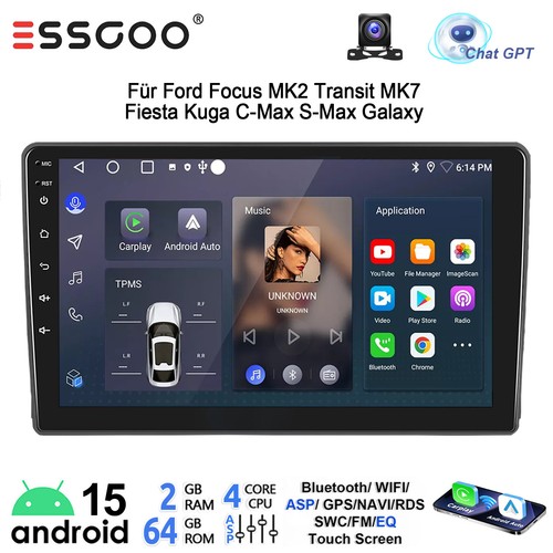 Autoradio android 15 - 2+64, gb
