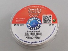 Filo Griffin elastico trasparente per gioielli spessore 0,5mm lunghezza 25 metri