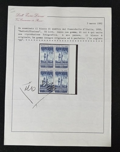 Repubblica 1950 serie quartine - repubblica,