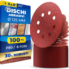 100 125mm Velcro Sanding Discs