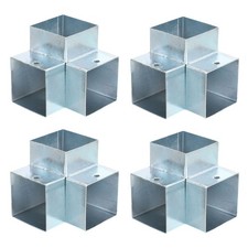 Kit Staffe Gazebo 3 Vie, Staffa Angolare per Legname 2" x 2" (Confezione da 4)