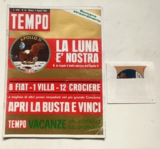 Rivista TEMPO - La Luna è nostra Apollo 11 + Adesivo - N.31 Agosto 1969