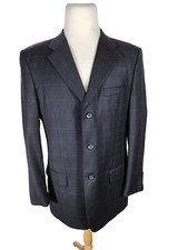 Gianni Mens Sz 40R Black Check
