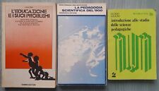 Libri Pedagogia Lotto 3 Antichi Introduzione allo Studio Storia ....