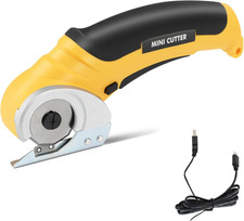 Forbici Elettriche per Tessuti, Taglierina Elettrica Cordless Ricaricabili Con 2