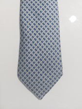 Hermès blue silk tie -