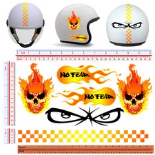 Fear adesivi casco fiamme - casco,
