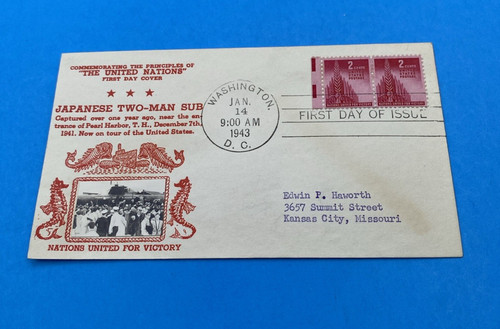 1943 fdc scott - fdc, 907