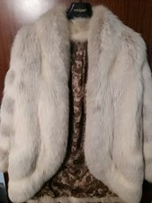 Giacca di vera volpe bianca - Unisex - Taglia L