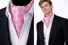 Cravatta uomo Ascot a pois