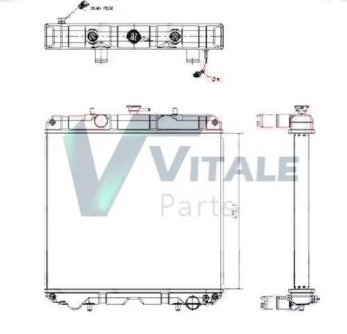 Radiateur eau pour - yanmar, vio