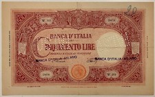 500 LIRE 07.08.1943 GRANDE C FALSO D’EPOCA BANCONOTA REGNO D’ITALIA