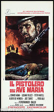 IL PISTOLERO DELL'AVE MARIA LOCANDINA CINEMA 2 TIPO FILM WESTERN PLAYBILL POSTER