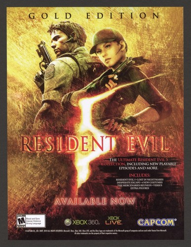 Resident evil gold - gold, edition