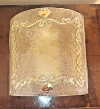 GALLERY Vetri D'Arte, Murano, Venezia Grande lampada da parete in vetro oro, applique