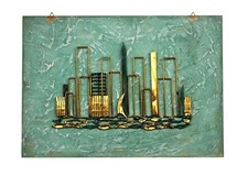 Quadro con scultura in bronzo