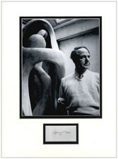 Henry Moore Autograph Display - Sculptor