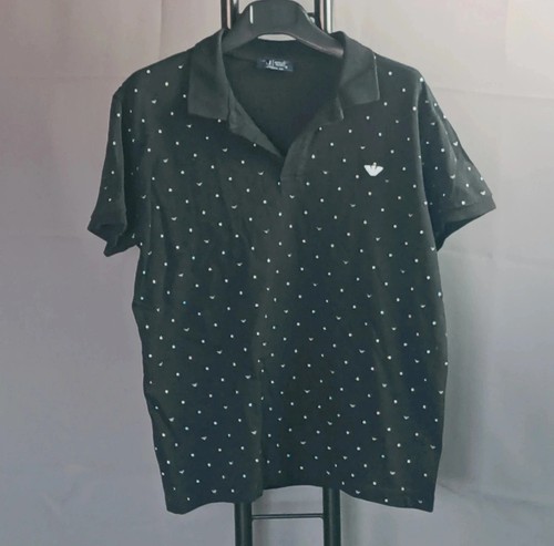 Polo armani jeans nera - polo,