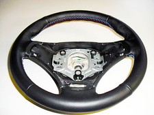 BMW E90 E91 COPRI VOLANTE in VERA PELLE nera cuciture M sport made in Italy