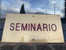 ?Insegna Tabella Seminario Vintage Modernariato Targa Epoca Sign Anni 70 80