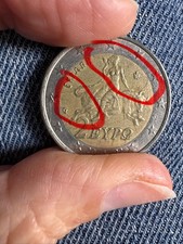 2 Euro Moneta Grecia 2002 errore di conio Raro(Bava Di Conio,)