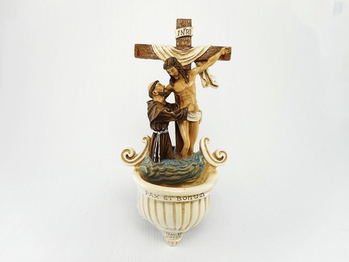 Acquasantiera con san - acquasantiera,