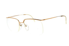 1980s vintage gold plated eyeglasses ESSEL 1812 Pilot Eyeglasses Half-Frame