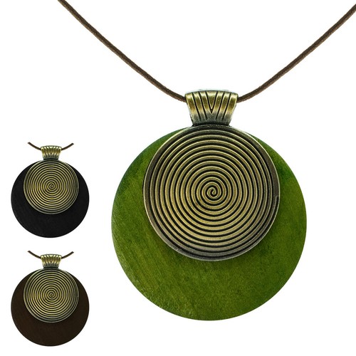 Collana legno pelle - legno/collana, in