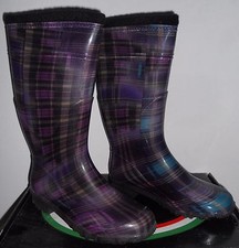 STIVALI STIVALETTI COUNTRY DONNA PIOGGIA IMPERMEABILI TAGLIA 37 VIOLA DOPOSCI