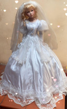 BAMBOLA    PORCELLANA   SPOSA    APERTURA  OMBRELLO   105-CM