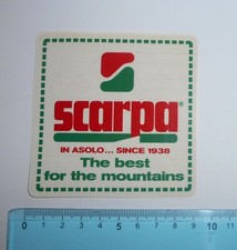 ADESIVO STICKER AUTOCOLLANT AUFKLEBER VINTAGE SCARPA IN ASOLO SINCE 1938