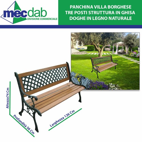 Panchina villa borghese - borghese, in